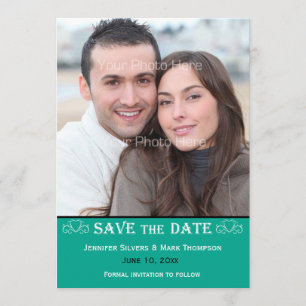 Emerald Green Colour Band, Photo Save the Date