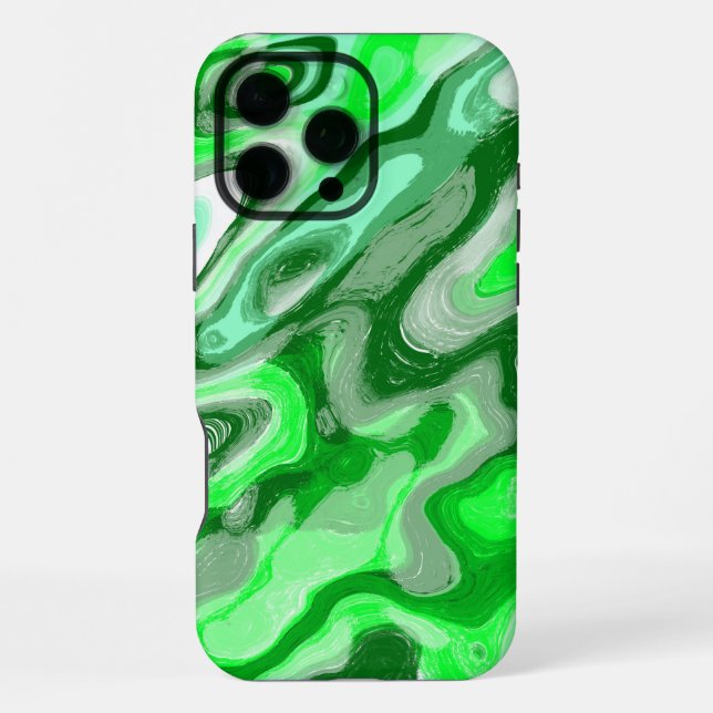 Emerald Green Colourful Abstract Marble Liquid Tex iPhone Case