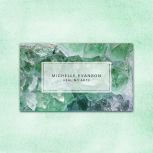Emerald Green Crystal Healing Arts Business Card