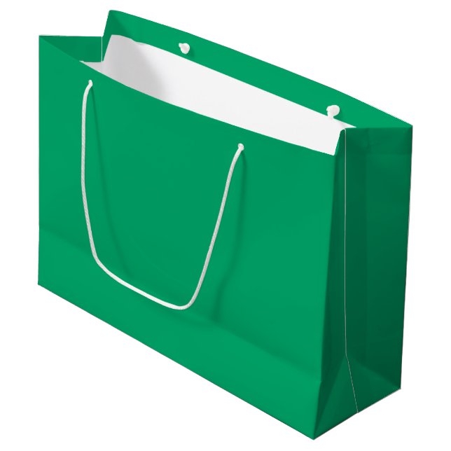 Emerald Green Custom Gift Bag (Front Angled)