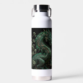 emerald green dragon water bottle