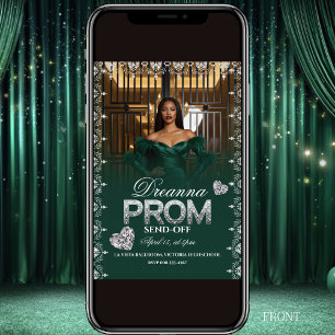 Emerald Green Elegant Prom Send-Off Invitation