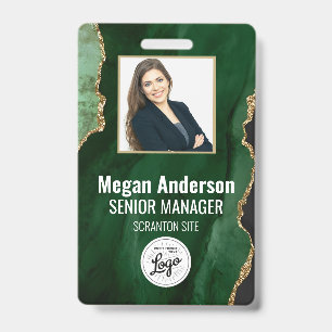 Emerald Green Employee Photo ID Badge