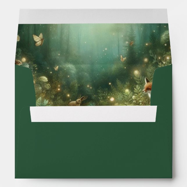 Emerald Green Enchanted Forest Envelope (Back (Bottom))