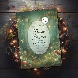 Emerald Green Enchanted Forest Invitation