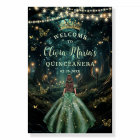 Emerald Green Enchanted Forest Quinceañera Welcome