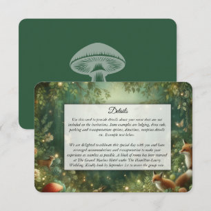Emerald Green Enchanted Forest Wedding Enclosure Card