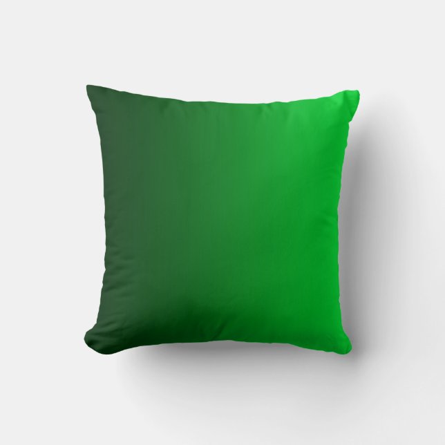 Emerald Green Fade Modern Square Pillow (Front)