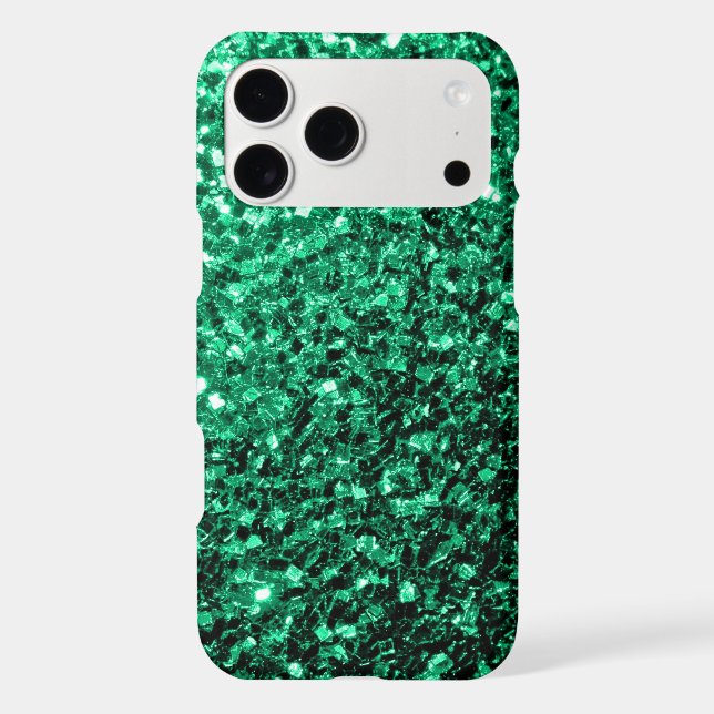 Emerald Green faux glitter sparkles (Back)