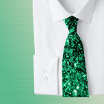 Emerald Green faux glitter sparkles Tie<br><div class="desc">Beautiful girly glamorous Smaragd green shiny glitter sparkles. Photo of Green sparkles not actual glitters!</div>