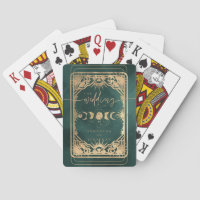 Emerald Green & Faux Gold Tarot Celestial Wedding