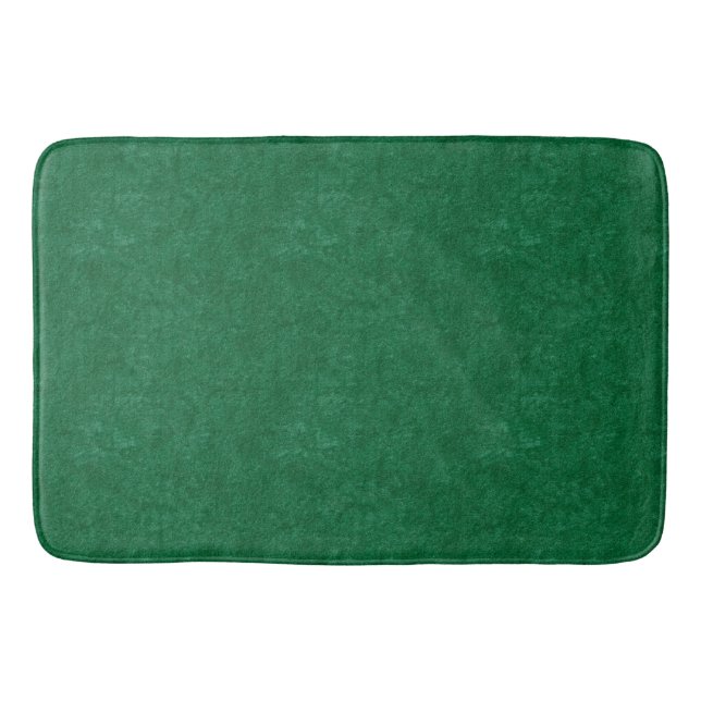 Emerald green Faux Velvet texture Bath Mat (Front)