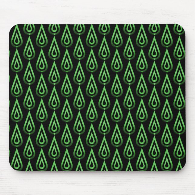 Emerald Green Flickering Flames Mousepad (Front)