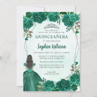Emerald Green Floral Princess Tiara Quinceañera