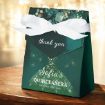 Emerald Green Floral Quinceañera Butterflies Favour Box<br><div class="desc">Make your celebration extra special with Emerald Green Floral Quinceañera Butterflies Favour Boxes. These elegant favour boxes feature a rich emerald green background adorned with delicate floral accents and graceful butterflies, symbolising transformation and beauty. Perfect for holding small treats or keepsakes, they add a touch of sophistication to your event....</div>