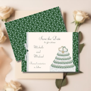 Emerald Green Florentine RSVP Card