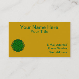 Emerald Green Flower Ribbon by Kenneth Yoncich Business Card