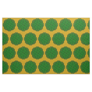 Emerald Green Flower Ribbon by Kenneth Yoncich Fabric