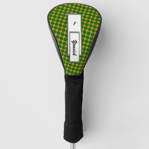Emerald Green Flower Ribbon by Kenneth Yoncich Golf Head Cover