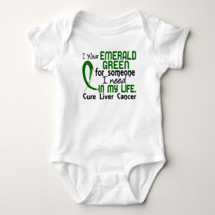 Emerald Green For Someone I Need Liver Cancer Baby Bodysuit