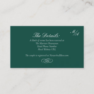 Emerald Green Formal Style Details Enclosure Card