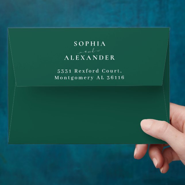 Emerald green gemstone  envelope (Hand)