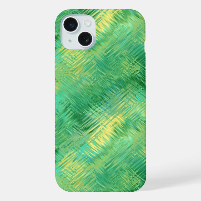 Emerald Green Glassy Texture iPhone Case (Back)