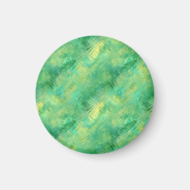 Emerald Green Glassy Texture Magnet (Front)