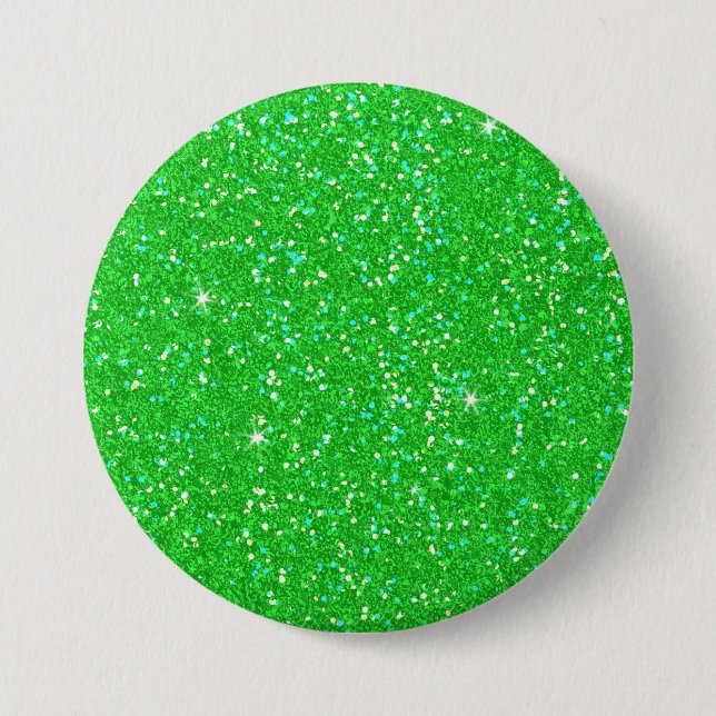 Emerald Green Glitter Effect Sparkle 7.5 Cm Round Badge (Front)