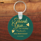 Emerald Green Gold 50 Birthday Thank You Favour   