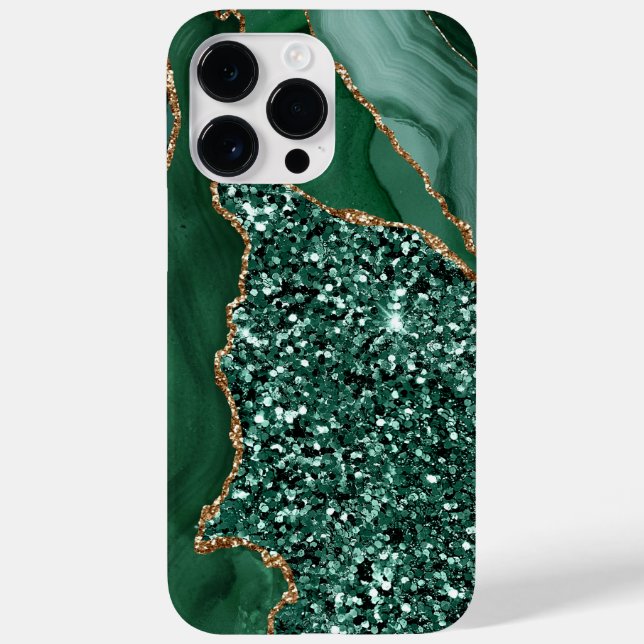 EMERALD GREEN & GOLD AGATE PATTERN Case-Mate iPhone CASE (Back)