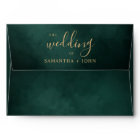 Emerald Green & Gold Botanical Elegant Wedding