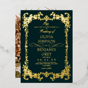 Emerald Green & Gold Florals Wedding