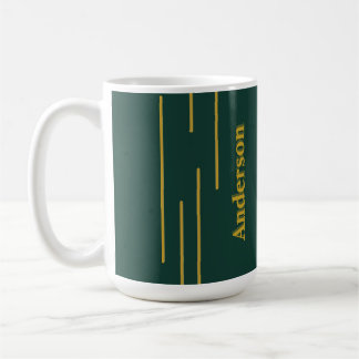 Emerald Green Gold Geometric Custom Mug