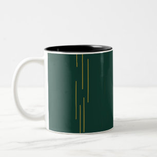 Emerald Green Gold Geometric Mug