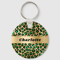 Emerald green gold leopard cheetah pattern name