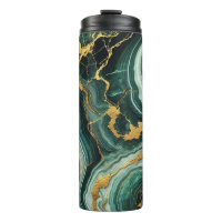 Emerald Green & Gold Marble Look Glam Wedding
