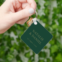 Emerald Green & Gold Typography Glamour Wedding