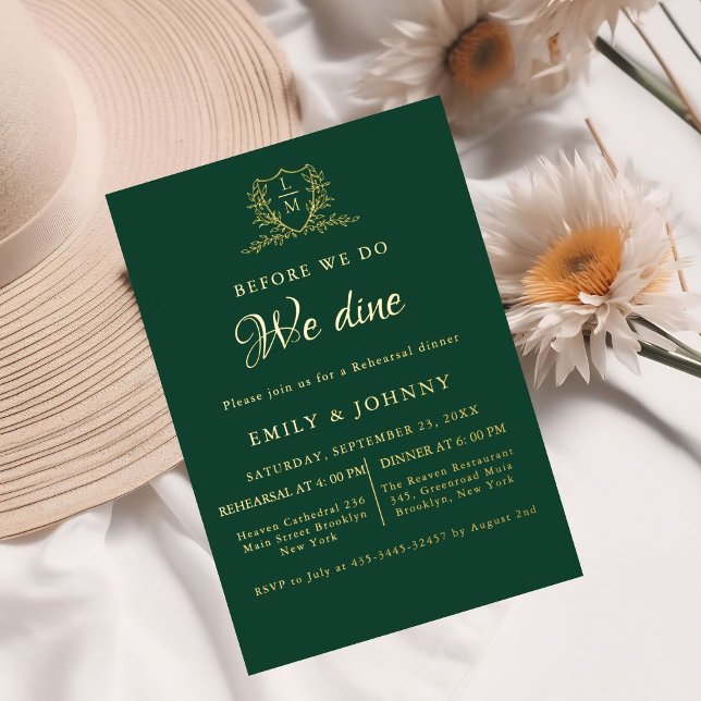 Emerald Green & gold Wedding Rehearsal dinner (Creator Uploaded)