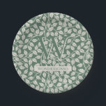 Emerald Green Ivory Flower two dual Paper Plate<br><div class="desc">Emerald Green Ivory Flower two dual</div>