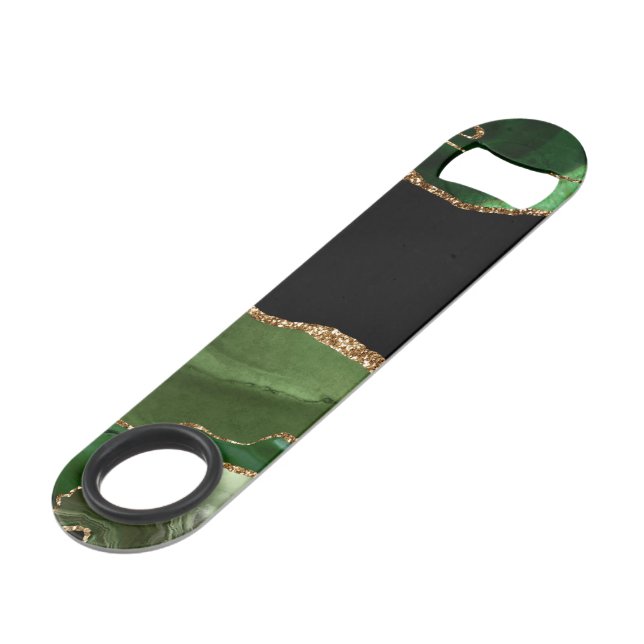 Emerald Green Marbled Agate Contemporary Stone (Front Angled)