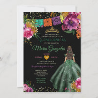 Emerald Green Mexican Quinceañera 16th Butterfly