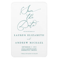 Emerald Green Minimalist Save the Date Invitation