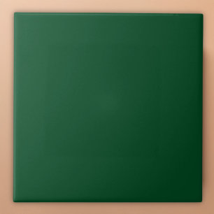 Emerald Green Minimalist Solid Color  Tile