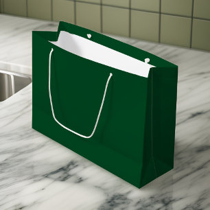 Emerald Green Minimalist Solid Colour  Large Gift Bag