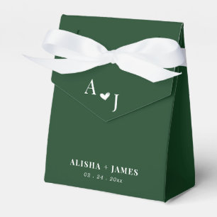 Emerald green Minimalist wedding guests Favour Box