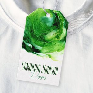 Emerald Green Modern Clothing Business Hang Tag