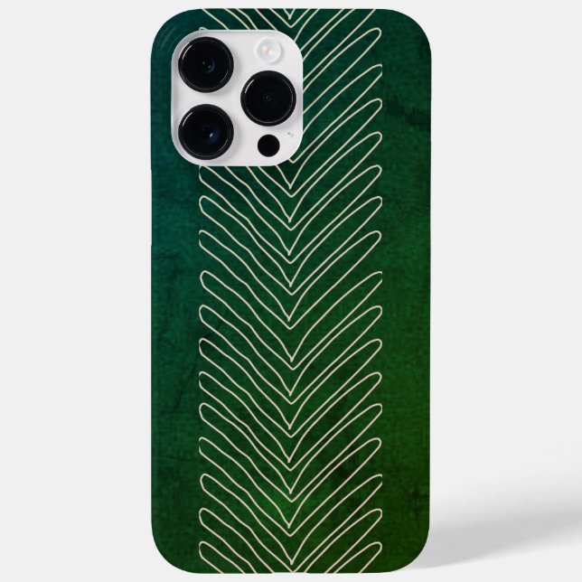 Emerald Green Modern Tribal African Arrows Case-Mate iPhone Case (Back)