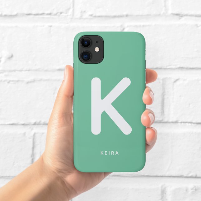 Emerald Green Monogram Phone Case (Creator Uploaded)