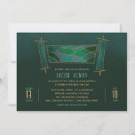 Emerald Green Mosaic Torah Scroll Bar/Bat Mitzvah Invitation<br><div class="desc">An abstract Torah scroll with a mosaic of rich,  textured,  palette of greens,  this design makes a beautiful choice for those seeking a more religious-themed bar or bat mitzvah invitation. Because it is completely customisable,  it is suitable for all types of Jewish or synagogue events and holidays.</div>